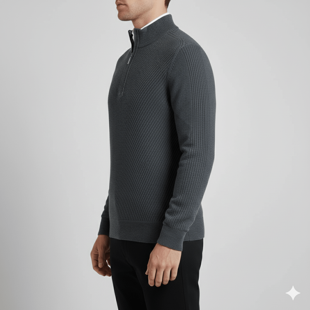 Sven Men’s Quarter-Zip Sweater – Lightweight Soft Knit Pullover