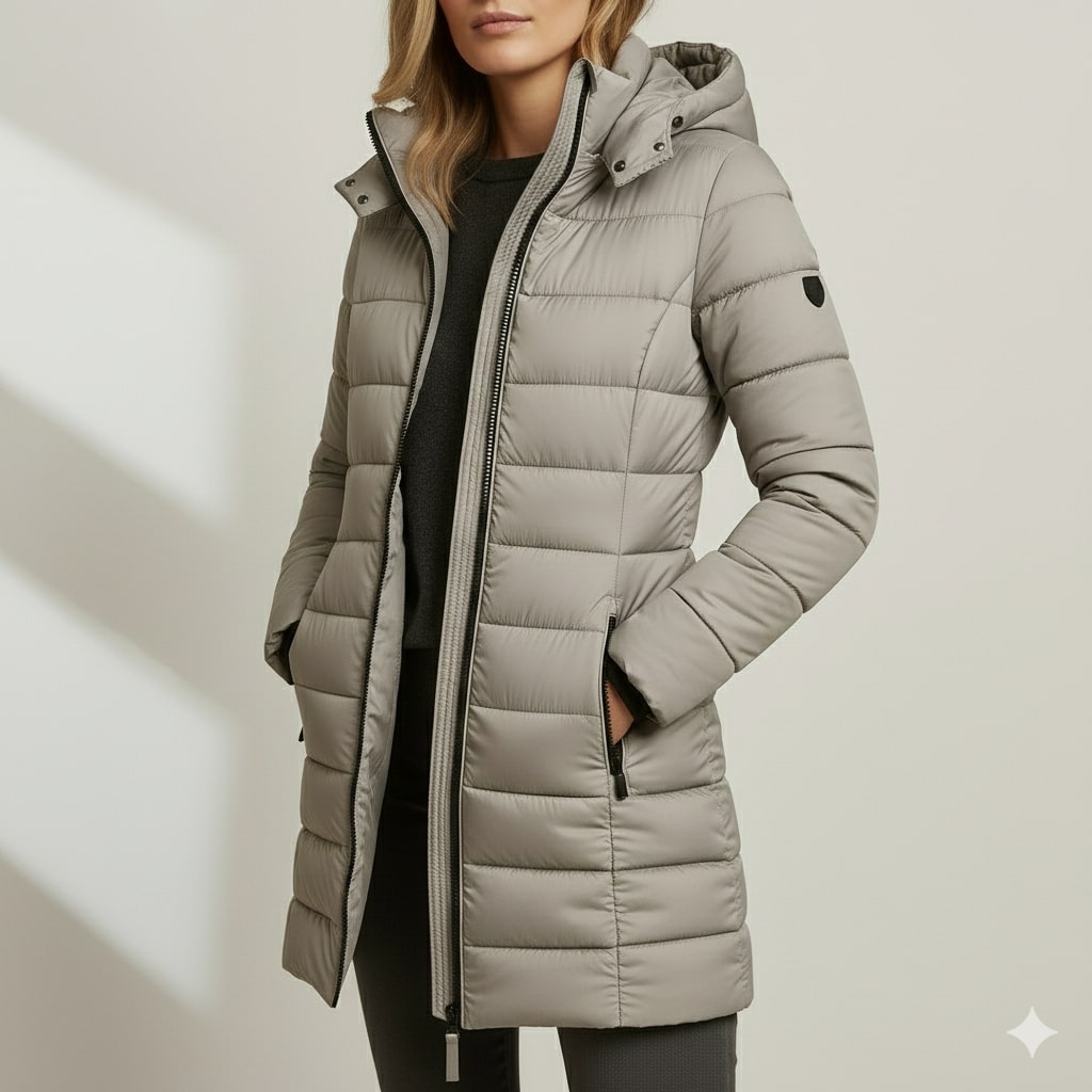 Winona Women’s Puffer Jacket – Quilted Hooded Lightweight Winter Coat