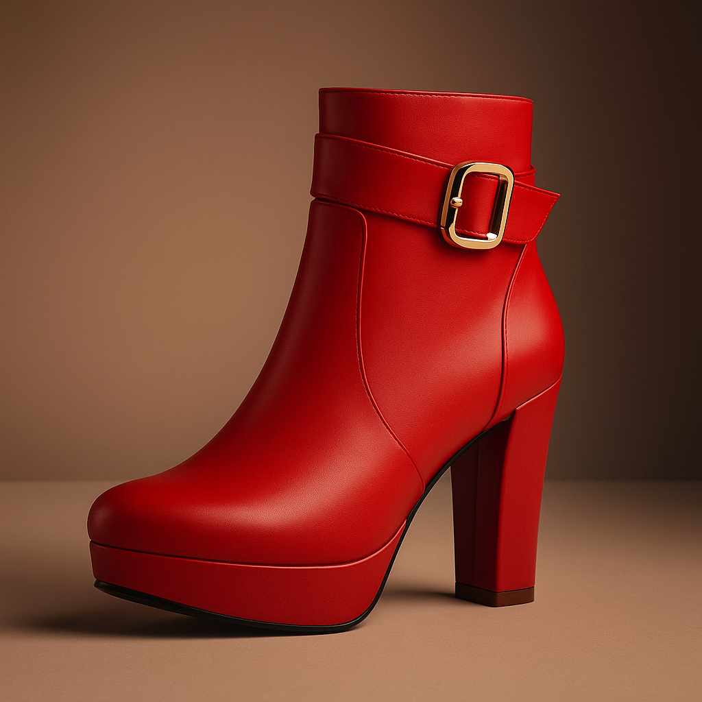 Elettra Women’s Platform Boots – High Heeled Ankle Boots