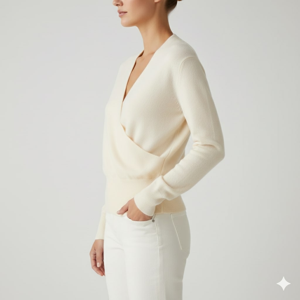 Berkis Women’s Knit Sweater – Crossover Front Pullover