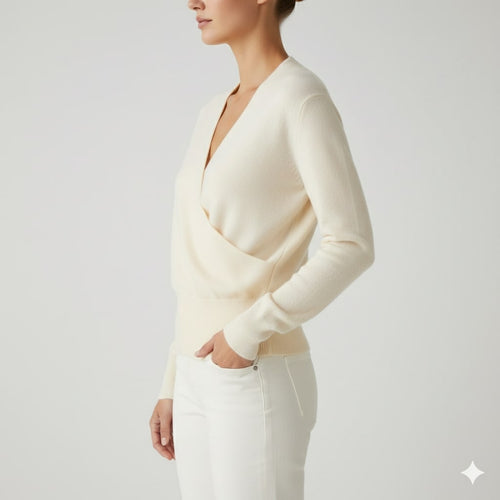Berkis Women’s Knit Sweater – Crossover Front Pullover