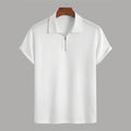 Dominic Men’s Polo Shirt – Textured Organic Half-Zip Men’s Polo