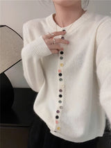 Blair Women's Knit Colorful Button Cardigan