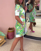 Finn Vibrant Patterned Dress