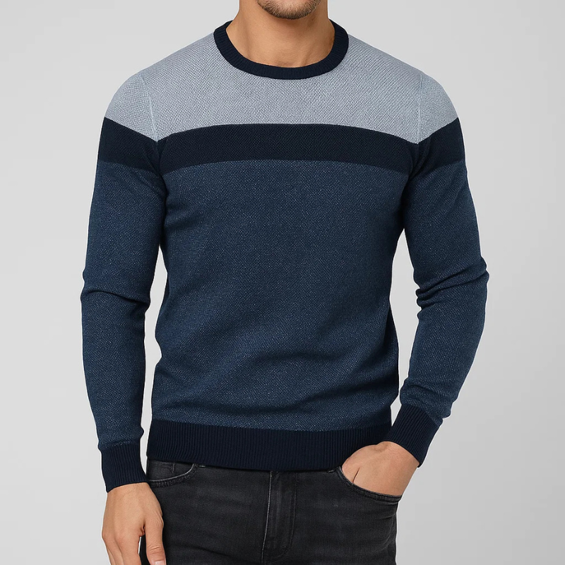 Declan Men’s Sweater – Crew Neck Soft Cotton Knit Sweater