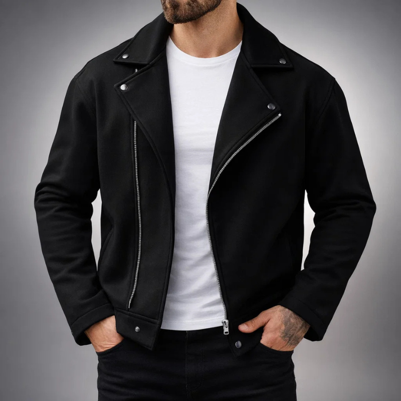 Alfie Men’s Wool Biker Jacket