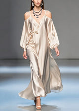 Julian Silk Tie-Waist Maxi Dress