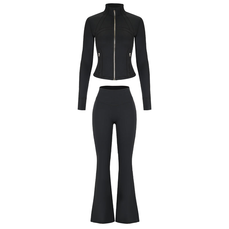 Finn Slimming Zip Jacket & Flared Pants Set