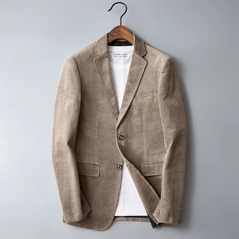 Julien Men’s Blazer Jacket – Fine Corduroy Men’s Sports Jacket with Lightweight Stretch Fit