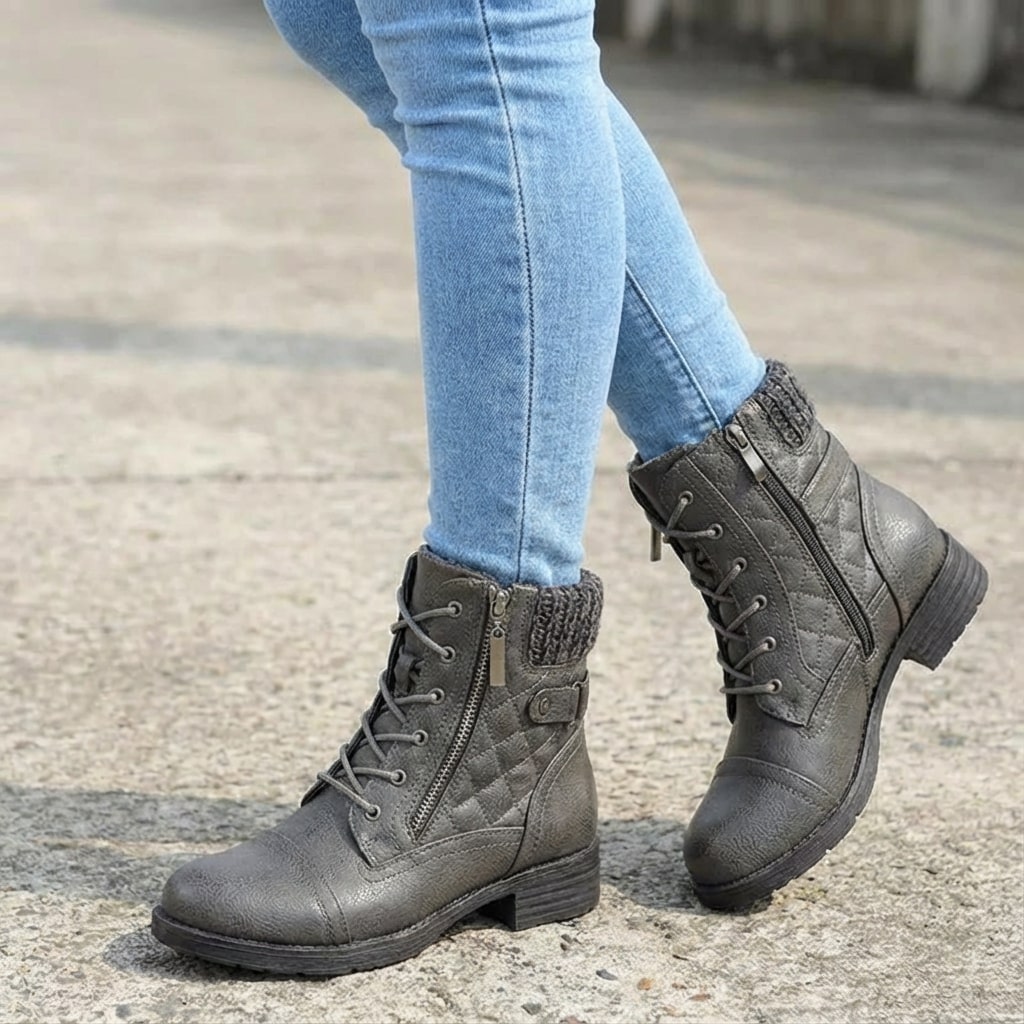 Selina Women’s Leather Zipped Ankle Boots