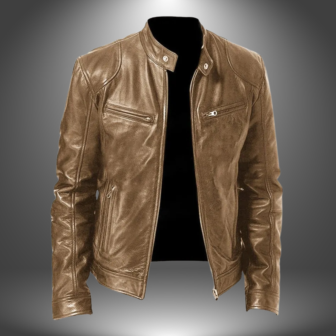 Warren Craftsman Leather Jacket – Rugged Outerwear with Artisan Detailing
