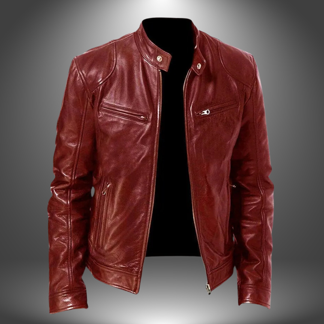 Warren Craftsman Leather Jacket – Rugged Outerwear with Artisan Detailing