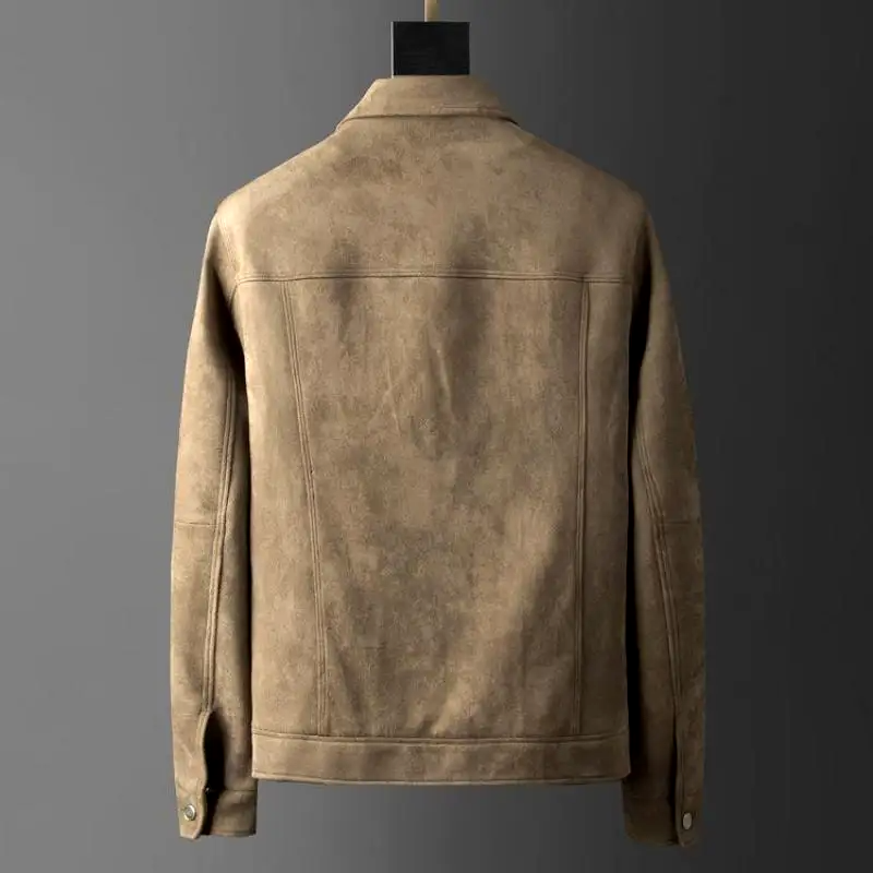 Weston Suede Trucker Jacket -  Structured Fit with Classic Snap Design