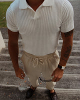 Jomer Knit Polo – Textured Minimalism in a Summer-Ready Fit