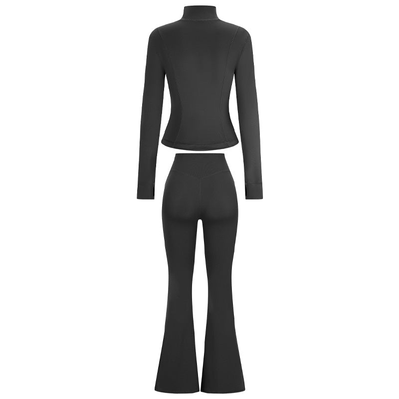 Finn Slimming Zip Jacket & Flared Pants Set