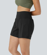 Sienna Performance Pocket Shorts – High-Waist Yoga Shorts with Coverage & Storage