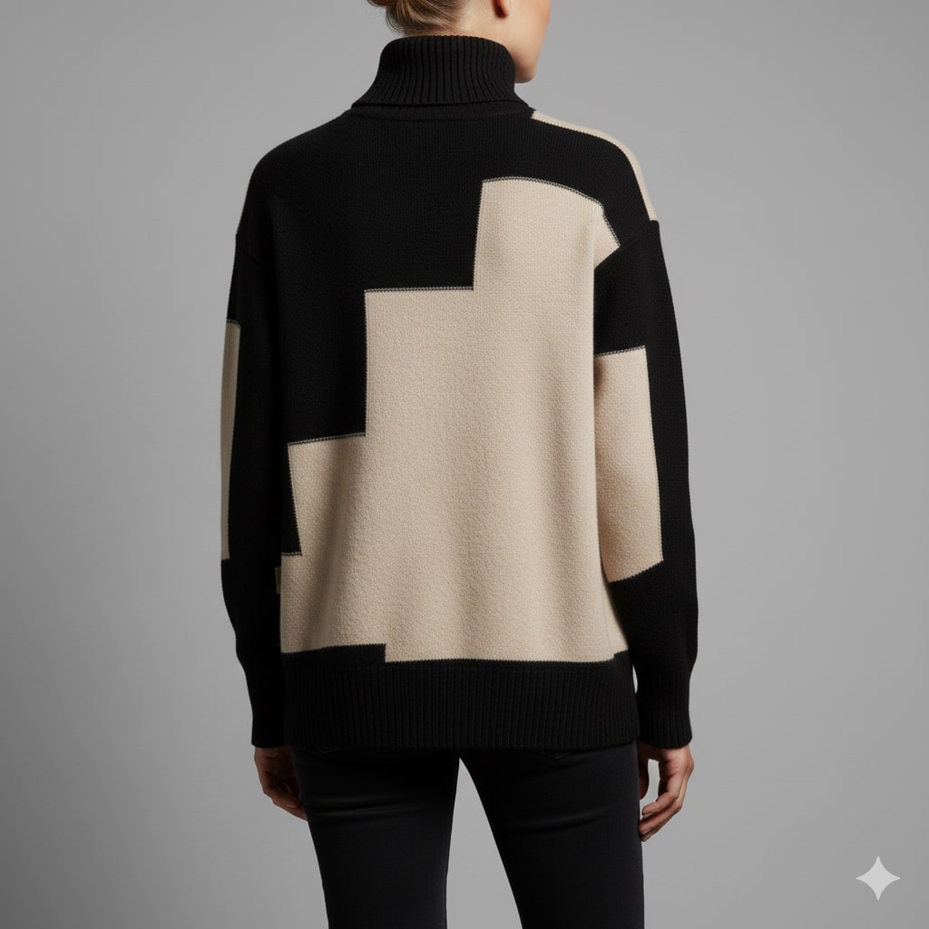 Lovi Women’s Turtleneck Sweater – Soft Knit Pullover with Warm Ribbed Texture