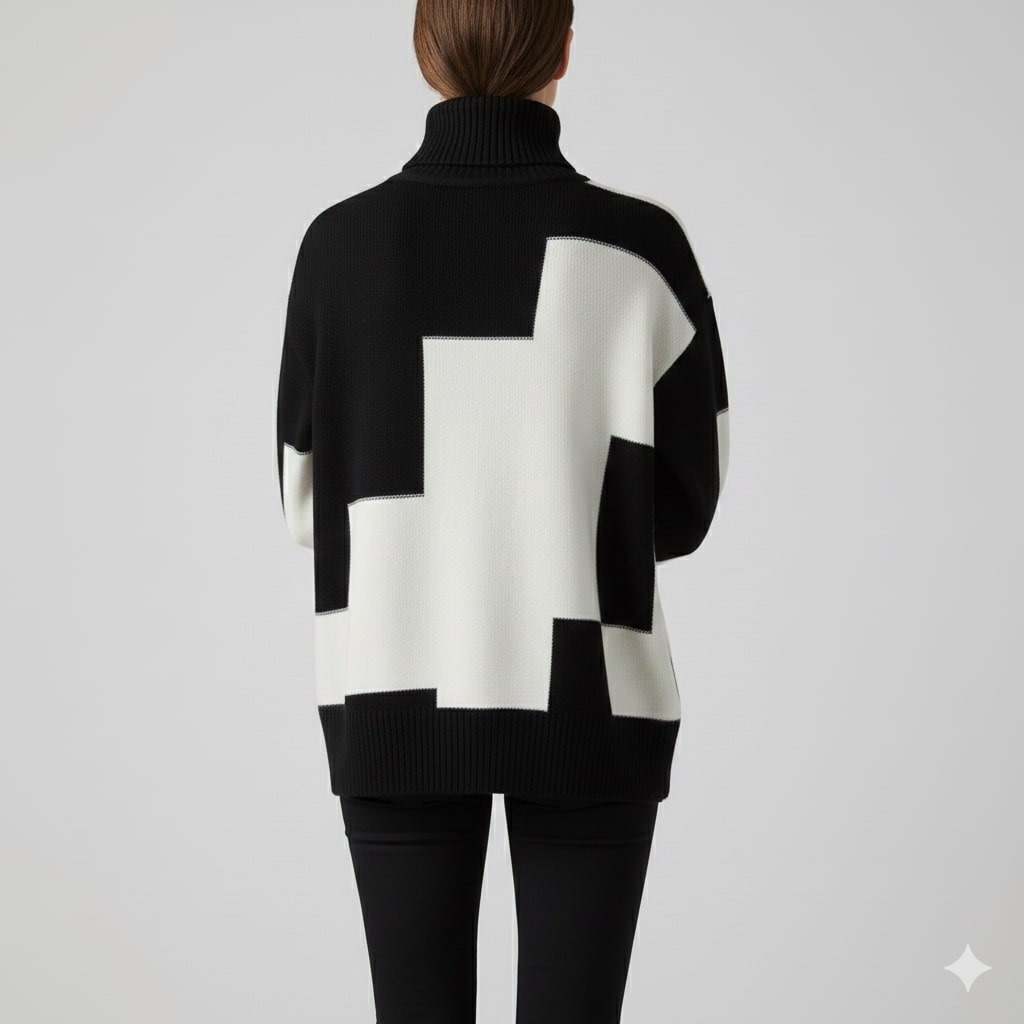 Lovi Women’s Turtleneck Sweater – Soft Knit Pullover with Warm Ribbed Texture