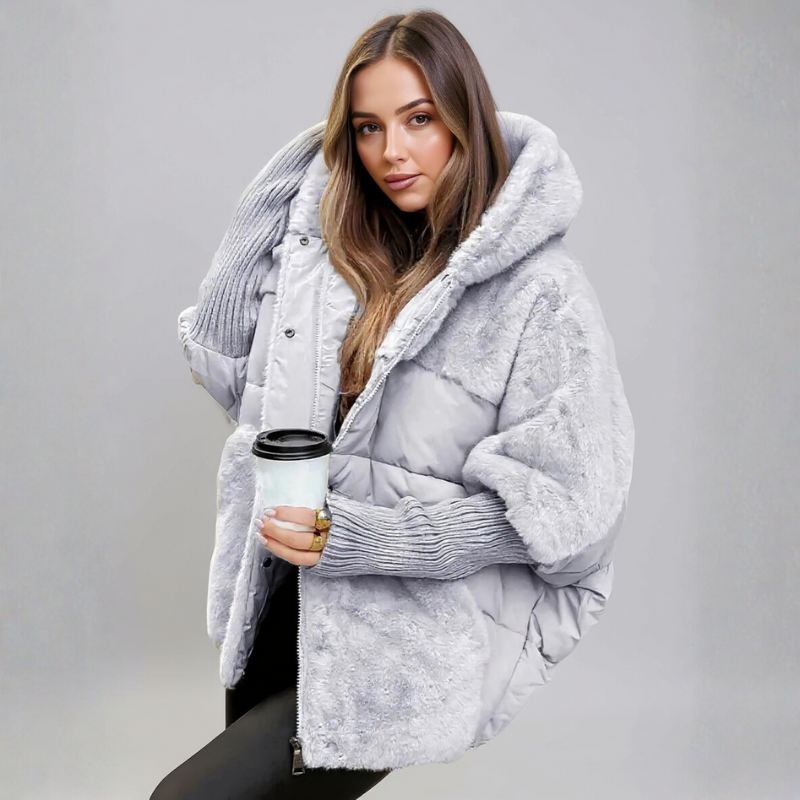 Marcelline Women's Cotton-Filled Parka – Faux Fur Trim & Warm Elasticated Cuffs