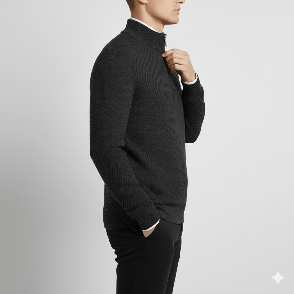 Sven Men’s Quarter-Zip Sweater – Lightweight Soft Knit Pullover