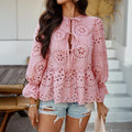 Ronan Lace Pleated Casual Boho Top