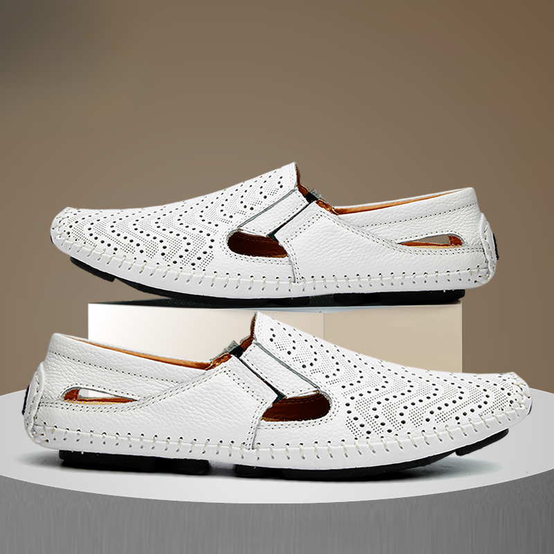 Danilo Italian Leather Sandals – Cushioned Breathable Casual Leather Shoes