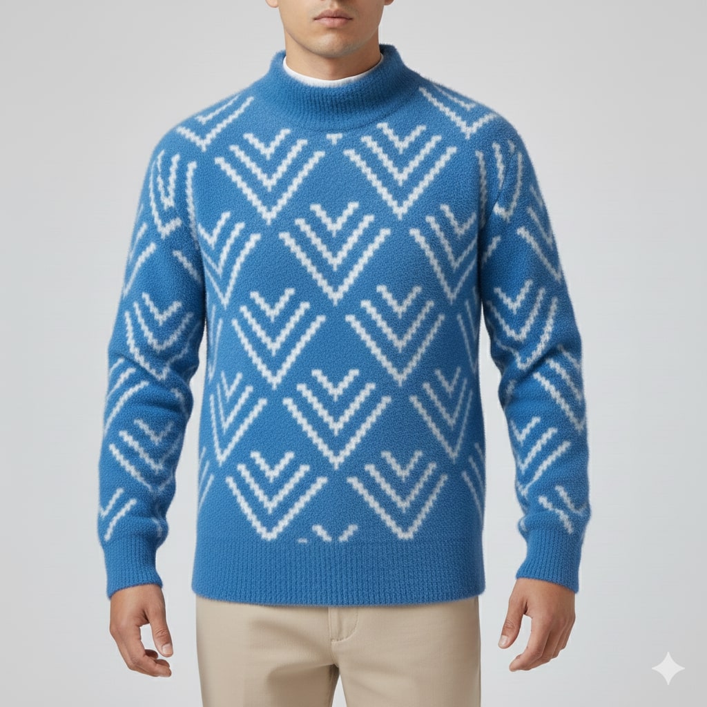 Morgan Men’s Knit Sweater – Plush Winter Pullover for Layered Warmth