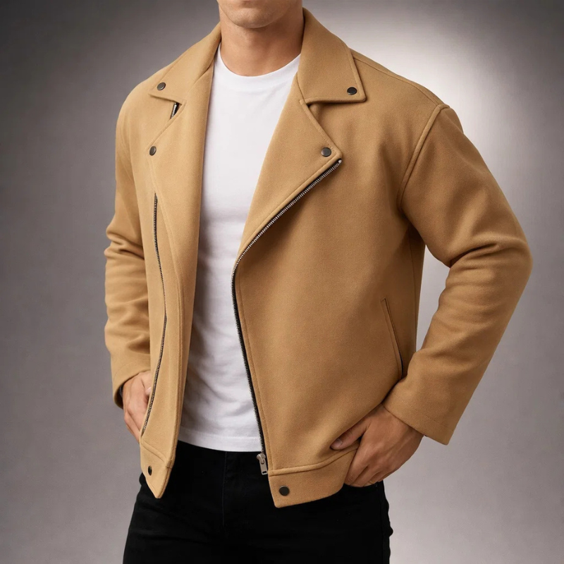 Alfie Men’s Wool Biker Jacket