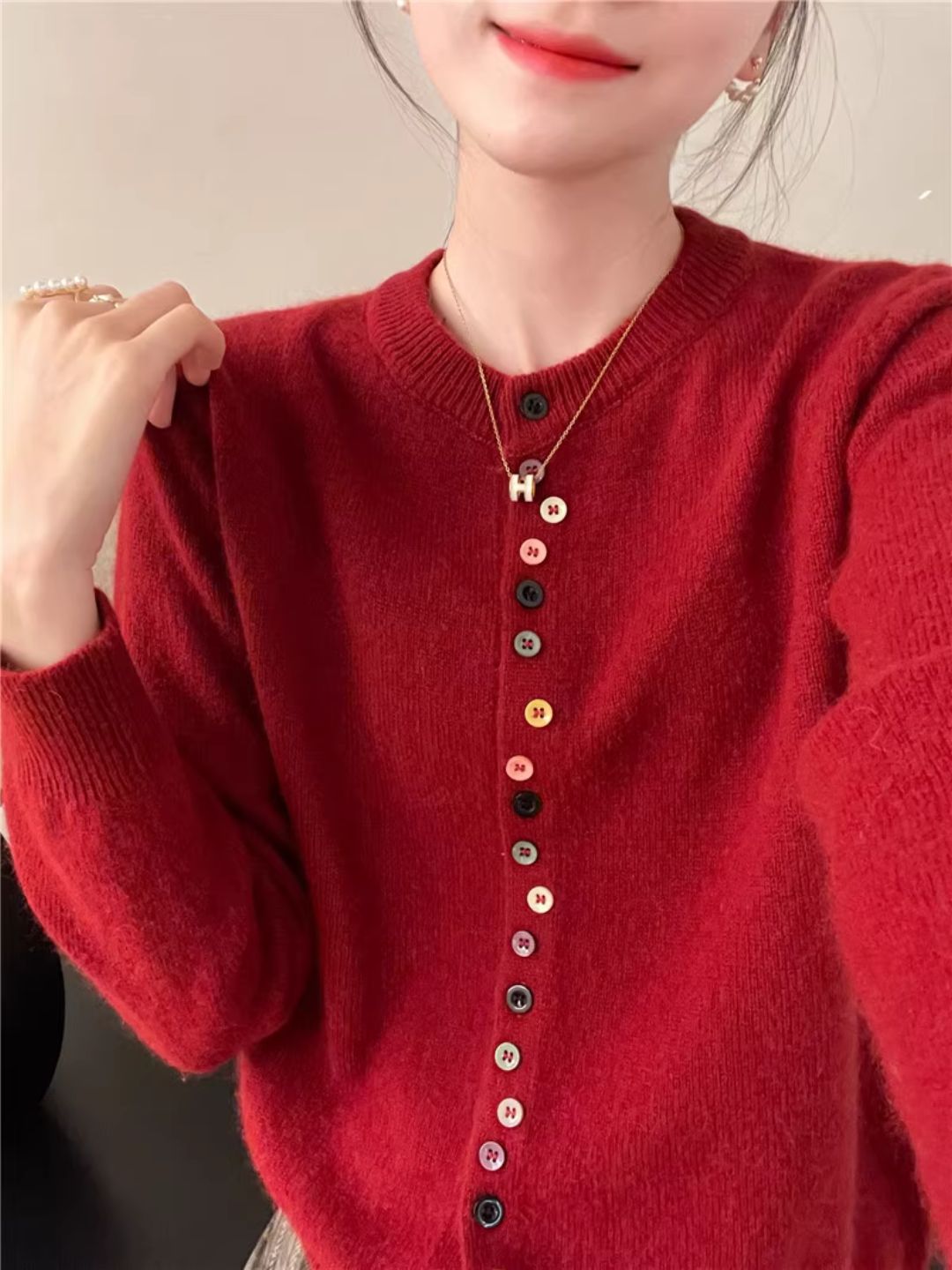 Blair Women's Knit Colorful Button Cardigan