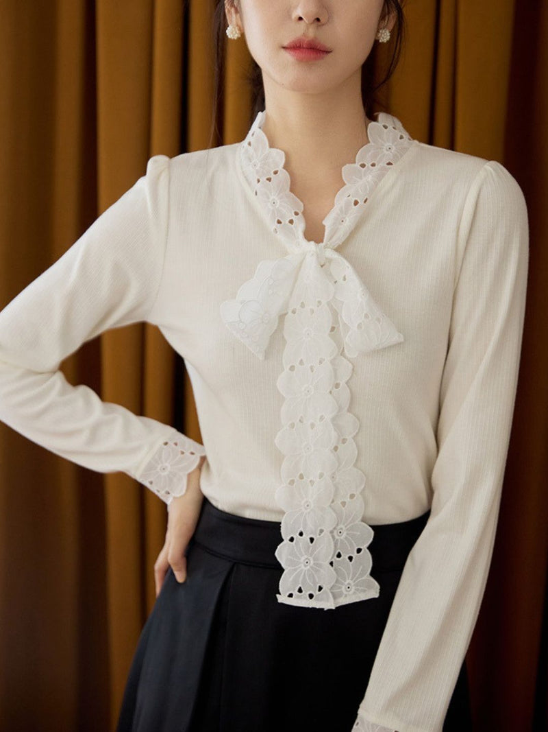 Lennon Women's Lace-Up Cotton Top