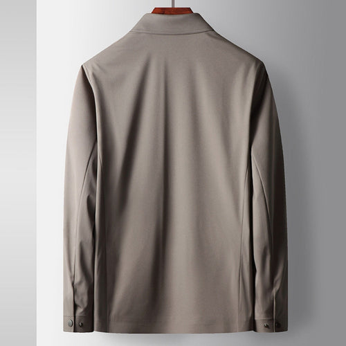 Brandon Men’s Lightweight Jacket – Wrinkle-Resistant with Lapel Collar & Zip Front