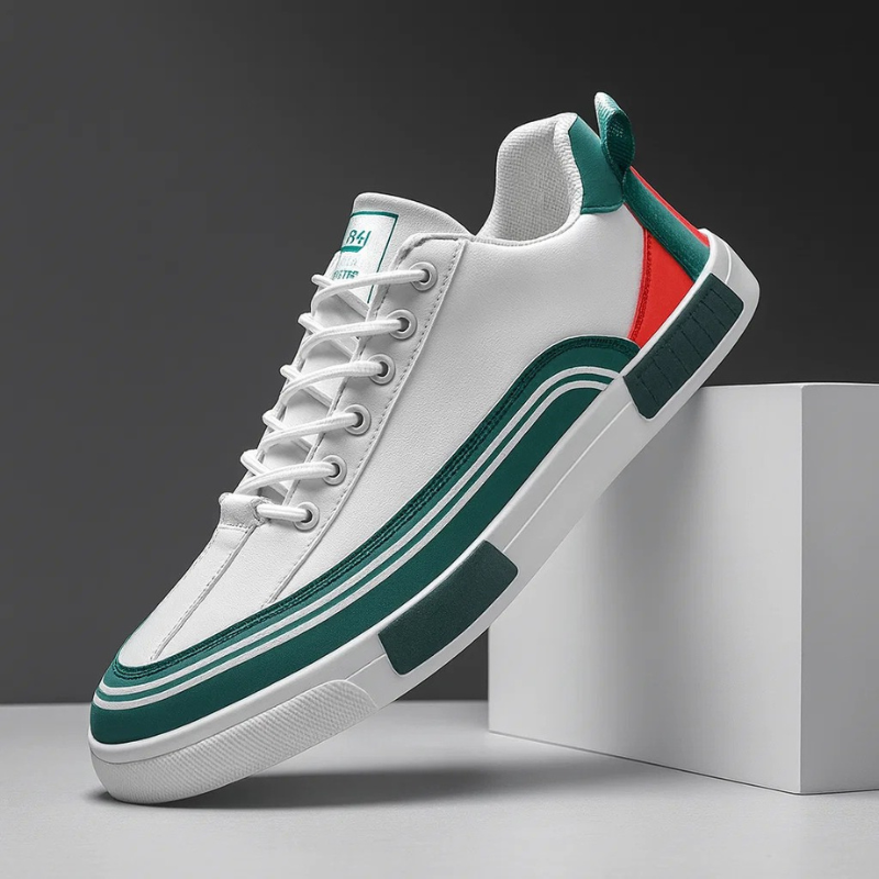 Altheo Men’s Leather Sneakers – Genuine Italian Leather Casual Shoes