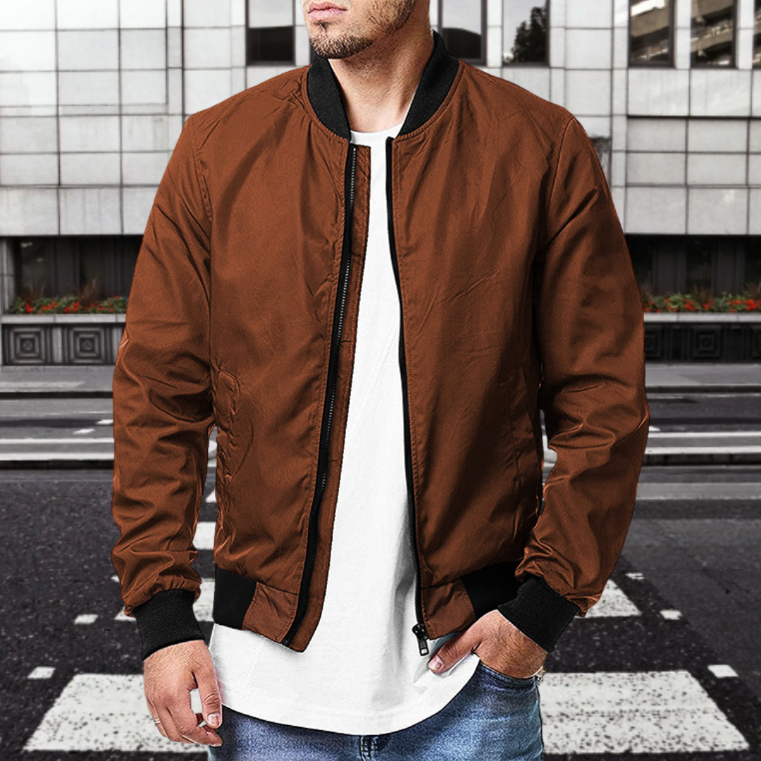 Felix Casual Bomber Jacket – Lightweight Bomber with Zip Pockets & Breathable Finish