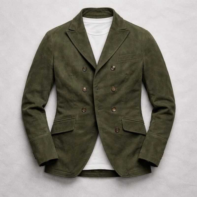 Colton Suede Double-Breasted Jacket