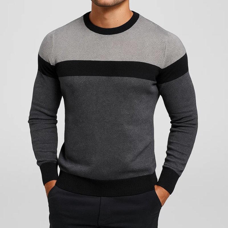 Declan Men’s Sweater – Crew Neck Soft Cotton Knit Sweater