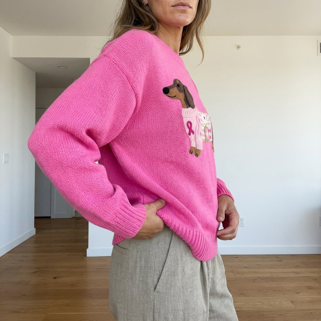 Daphne Women’s Sweater – Dachshund Design Jumper