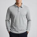 Northwood Men’s Long Sleeve Polo – Soft Woven Fabric Polo Shirt