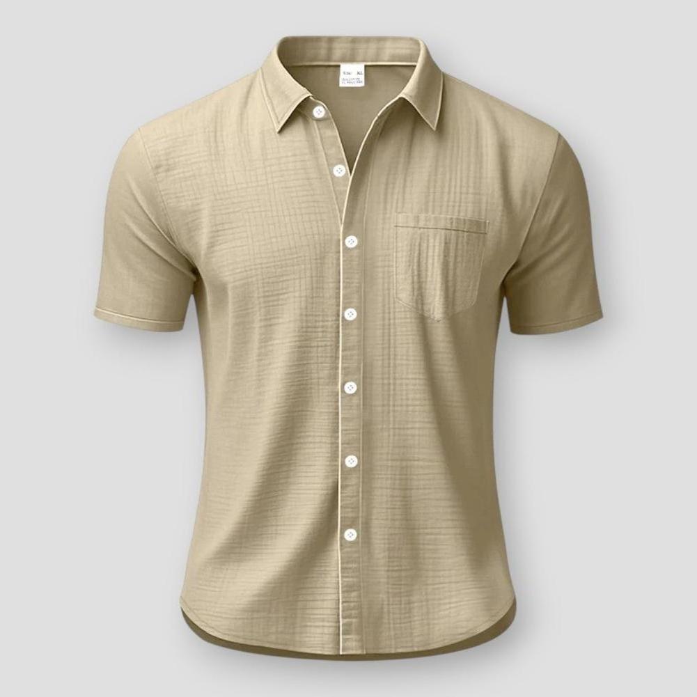 Rico Palmer Linen Shirt – Relaxed Long‑Sleeve Garment‑Dyed Linen Shirt