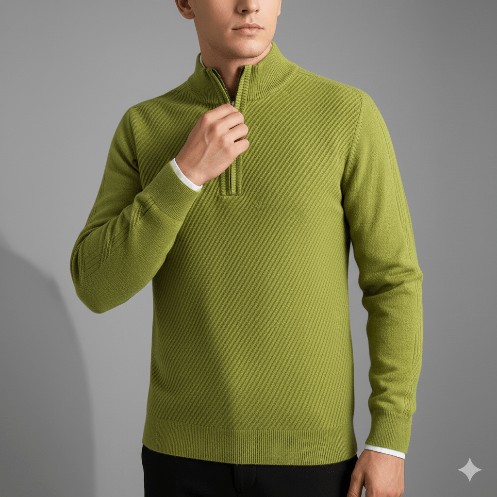 Sven Men’s Quarter-Zip Sweater – Lightweight Soft Knit Pullover