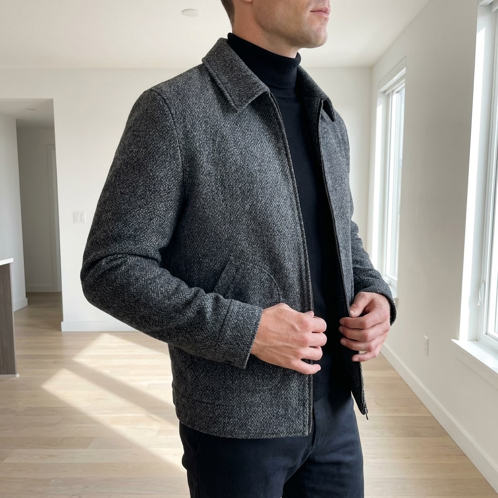 Octavio Men’s Jacket – Dense Woven Lightweight Jacket