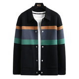 Rome Striped Varsity Knit Jacket