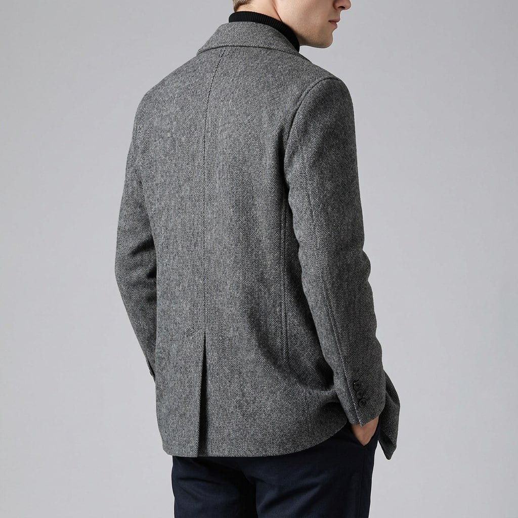 Soreno Men’s Coat – Double Breasted Wool Coat
