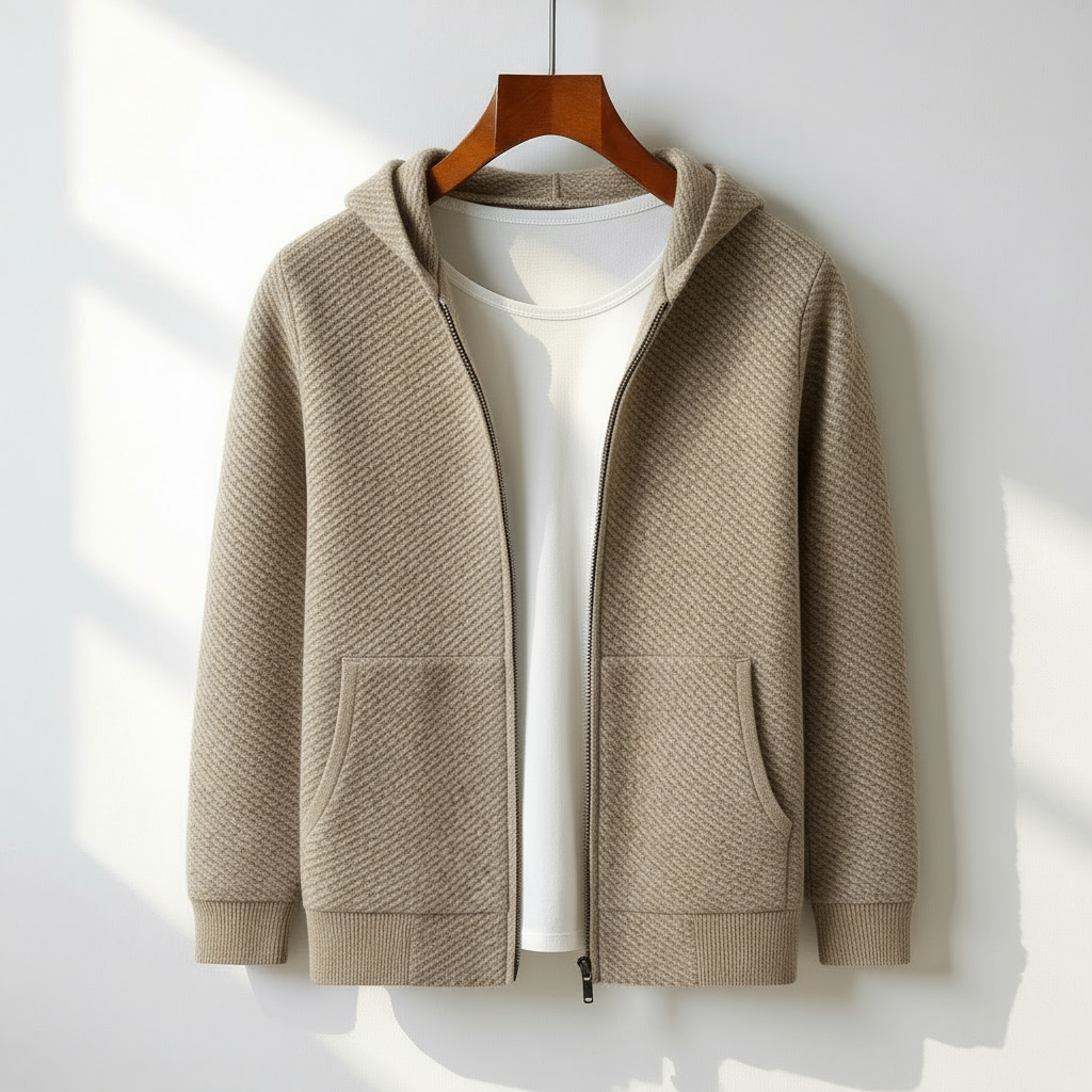 Diego Men’s Cashmere Hoodie – Soft Knit with Structured Fit