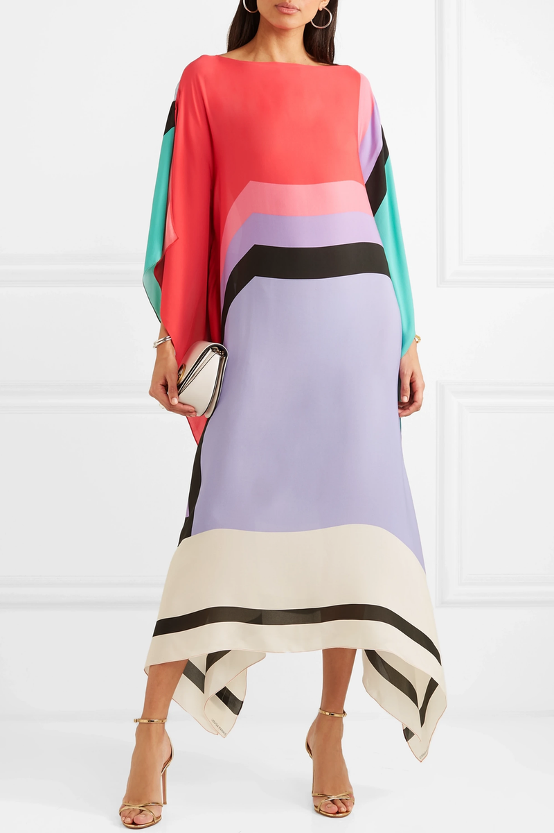 Aria Geometric Caftan – Light & Airy Statement Piece for Summer Escapes