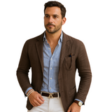 Mateo Tailored Stretch Blazer – Breathable Cotton Jacket for Smart Casual Styling
