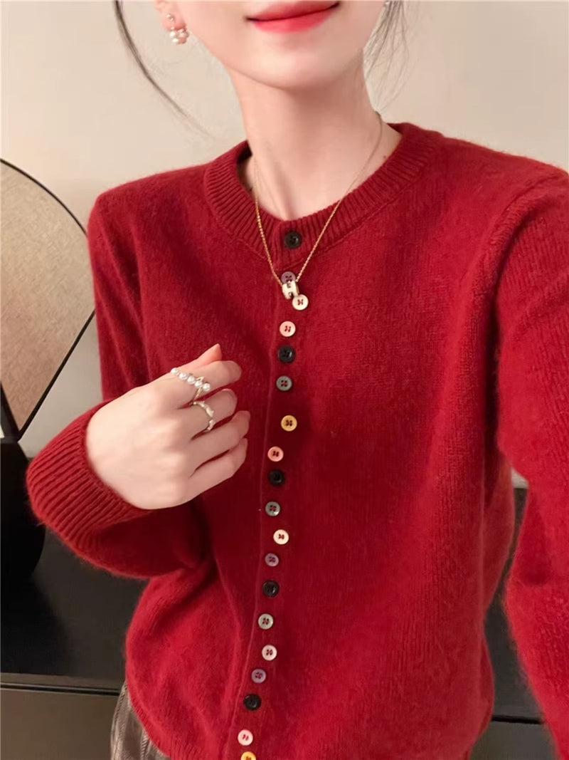 Blair Women's Knit Colorful Button Cardigan