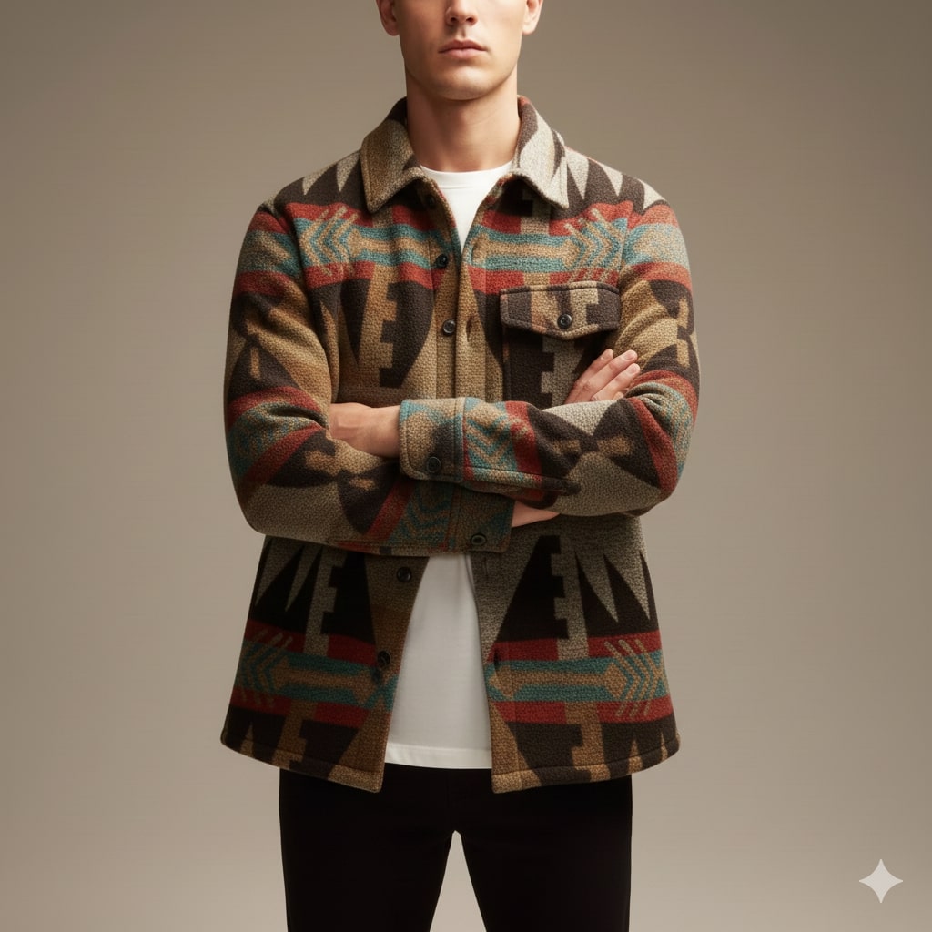 Orion Men’s Shirt Jacket – Premium Wool Blend Outerwear