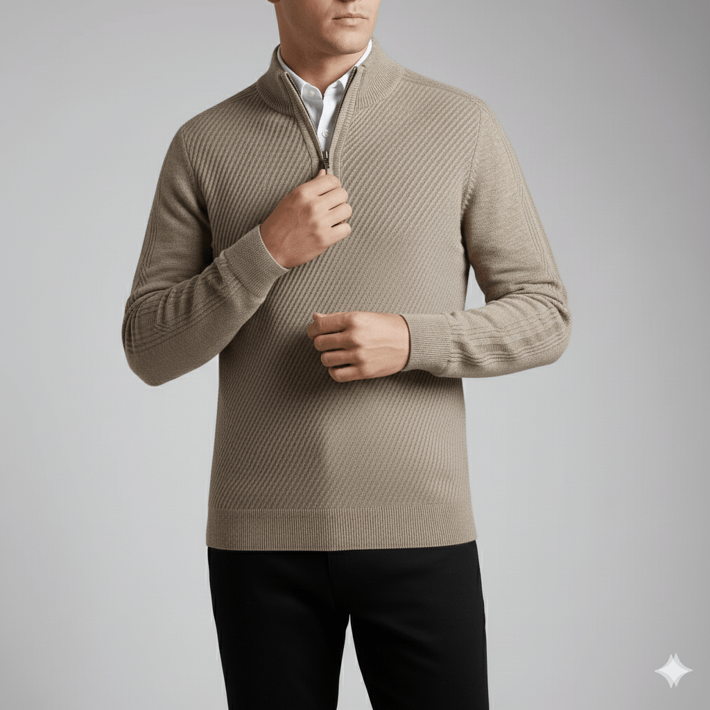 Sven Men’s Quarter-Zip Sweater – Lightweight Soft Knit Pullover