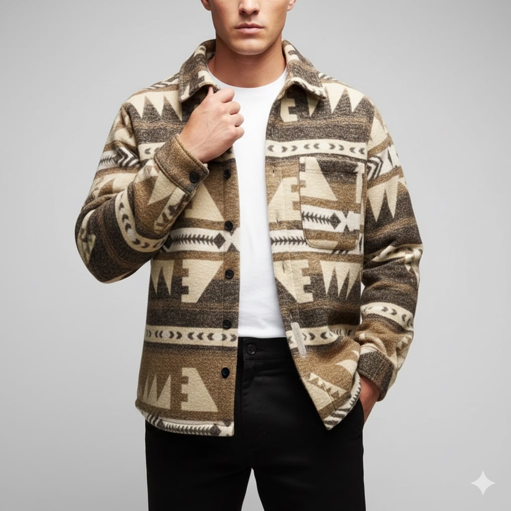 Orion Men’s Shirt Jacket – Premium Wool Blend Outerwear