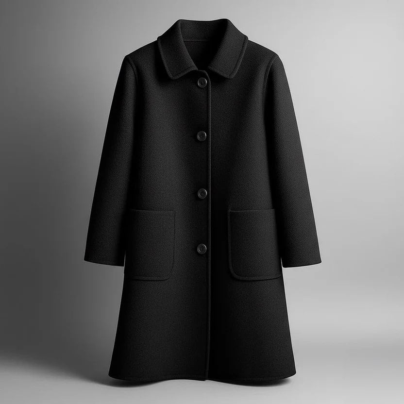 Eloisa Women’s Wool Coat – Virgin Wool Overcoat with Tailored Straight Cut